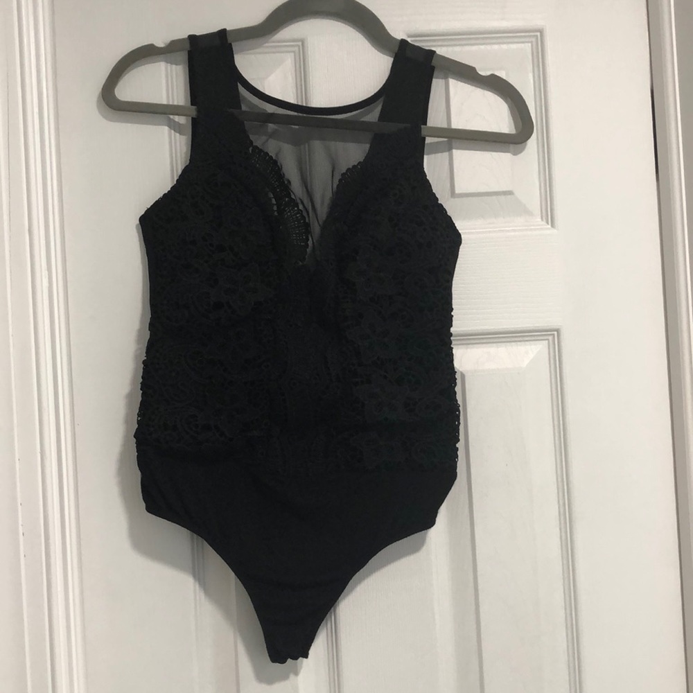 Black lace bodysuit